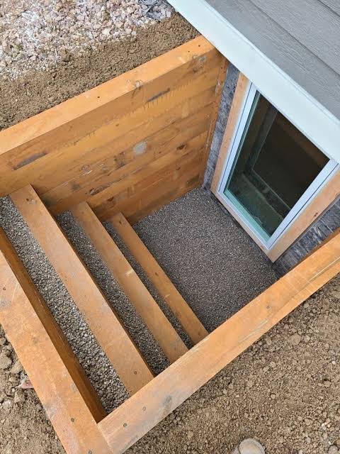 Wooden Timber Window Wells